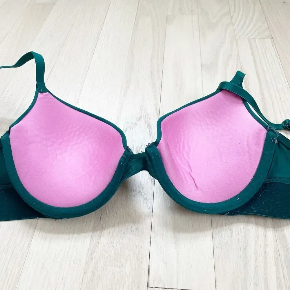 BUY 1 GET 1 FREE Victorias Secret 34b tshirt bra green